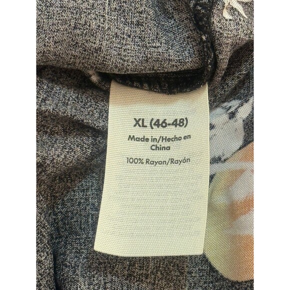 NO BOUNDARIES Men's Short Sleeve Button Down Palm-Tree Shirt Black XL NWT - Picture 7 of 8